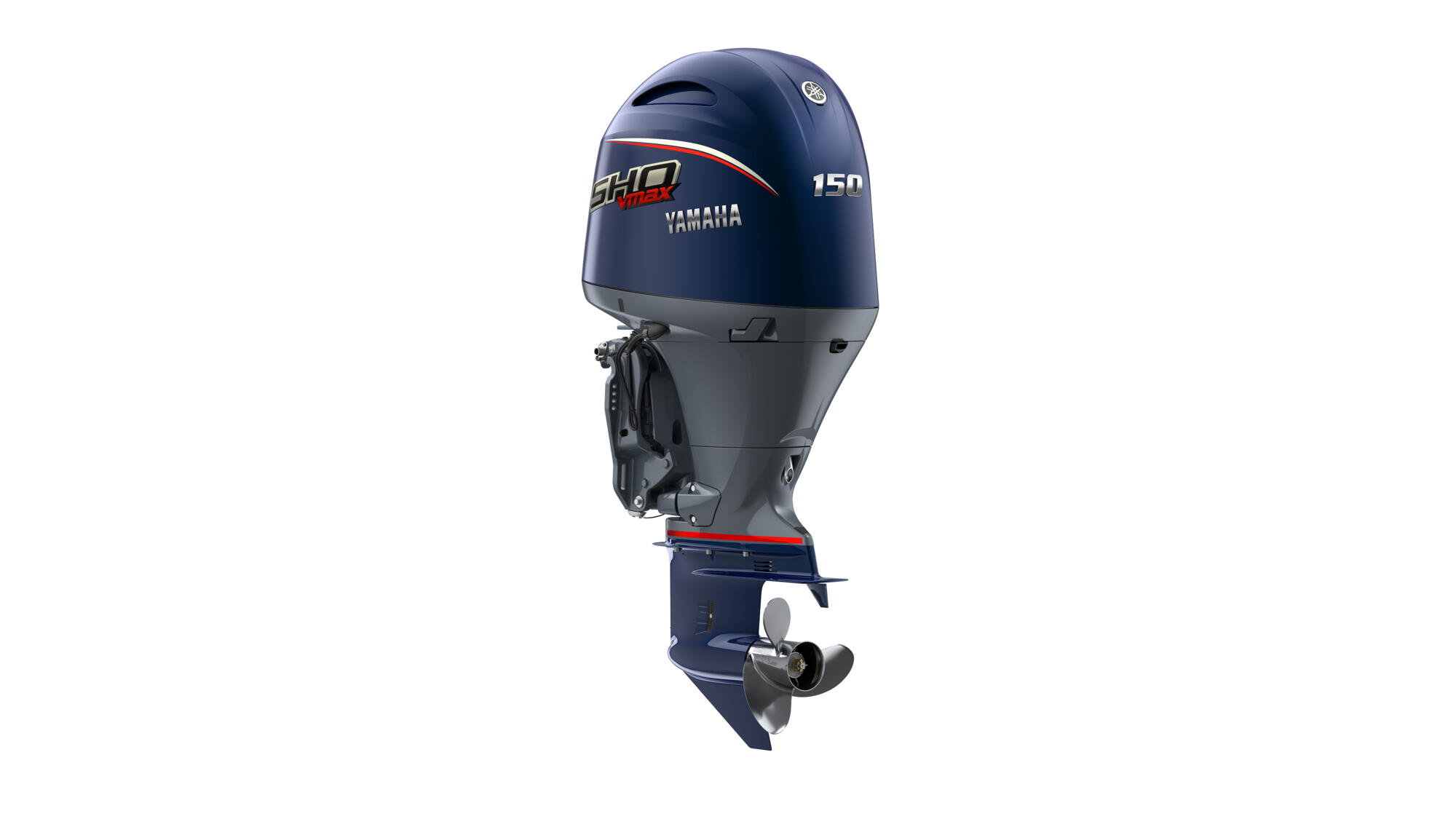Outboard motor on a transom